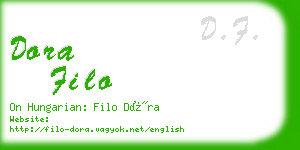 dora filo business card